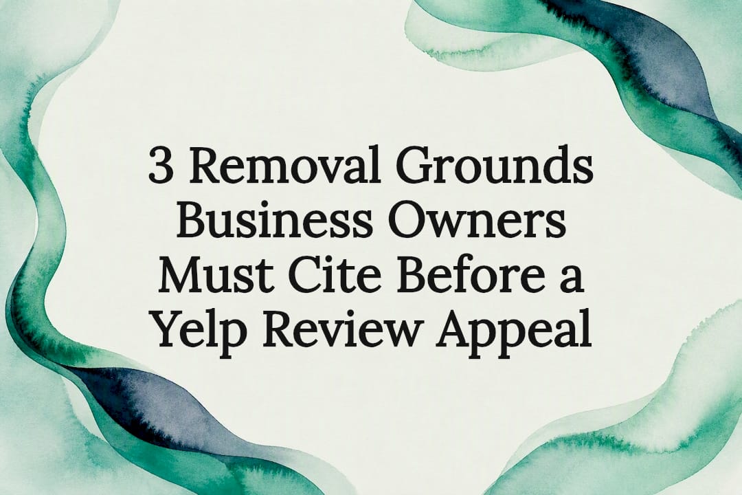 Decorative Yelp review appeal title card