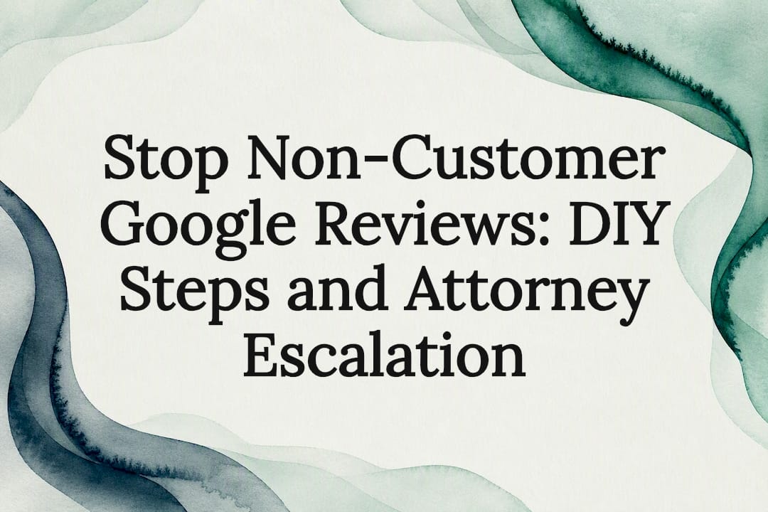 Decorative Google review removal title card