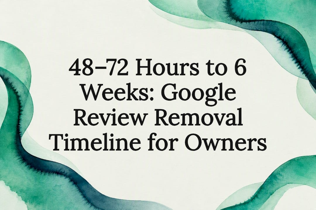 Decorative review removal timeline title card