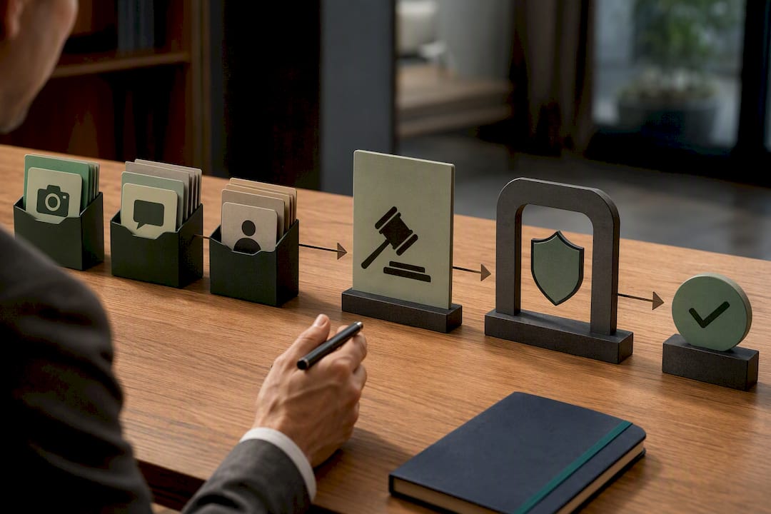 Illustration of legal review escalation process