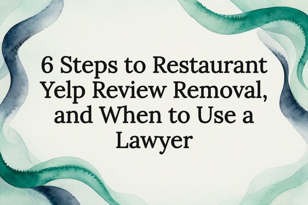 Decorative title card for Yelp review removal