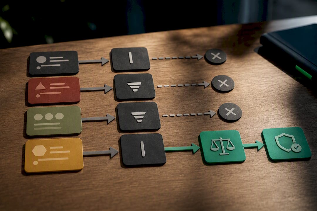 Review cases routed through escalation paths