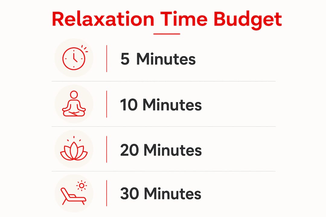 Infographic showing time budgets for evening relaxation