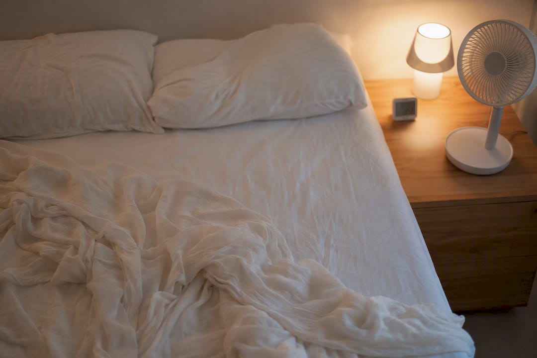 Cool bedroom environment setup for sleep