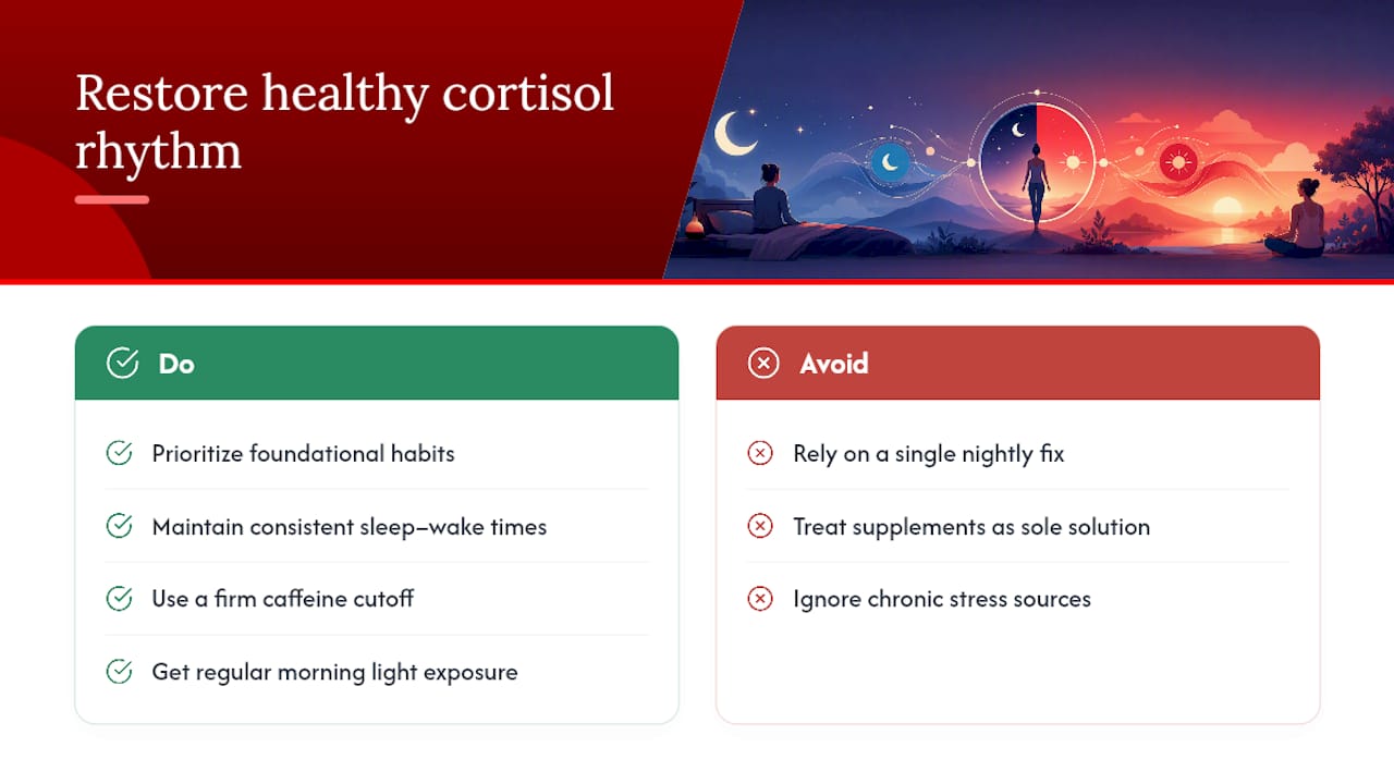 How Chronic Stress Affects Long-Term Cortisol Regulation — overview diagram