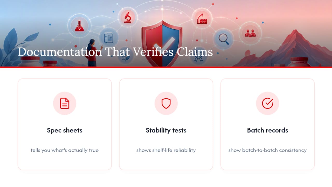 Three documents that support clean-label claims
