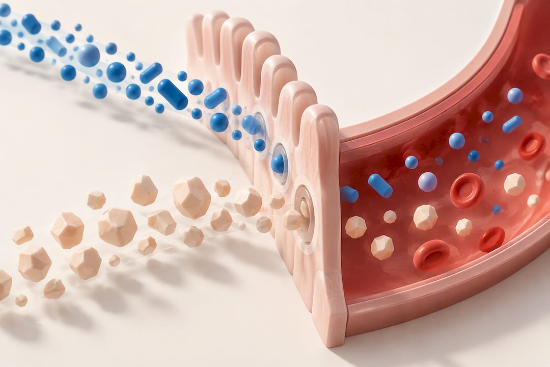 Peptide profiles crossing an absorption barrier