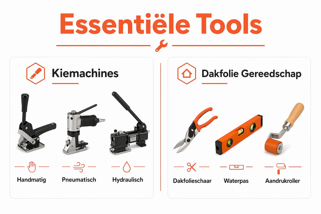 Overzicht: onmisbare kiemmachines en handige tools voor dakfolie