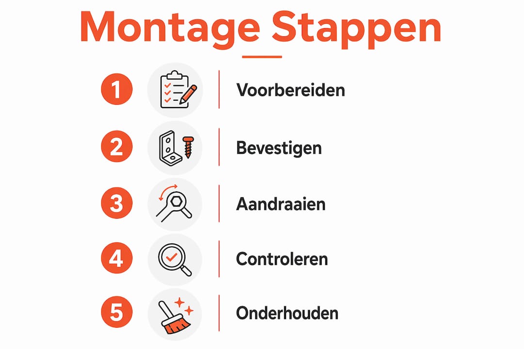 Overzichtelijke infographic: zo plaats je dakschroeven stap voor stap