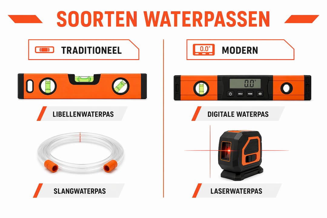 Overzicht: verschillende soorten waterpassen en hun toepassingen in beeld