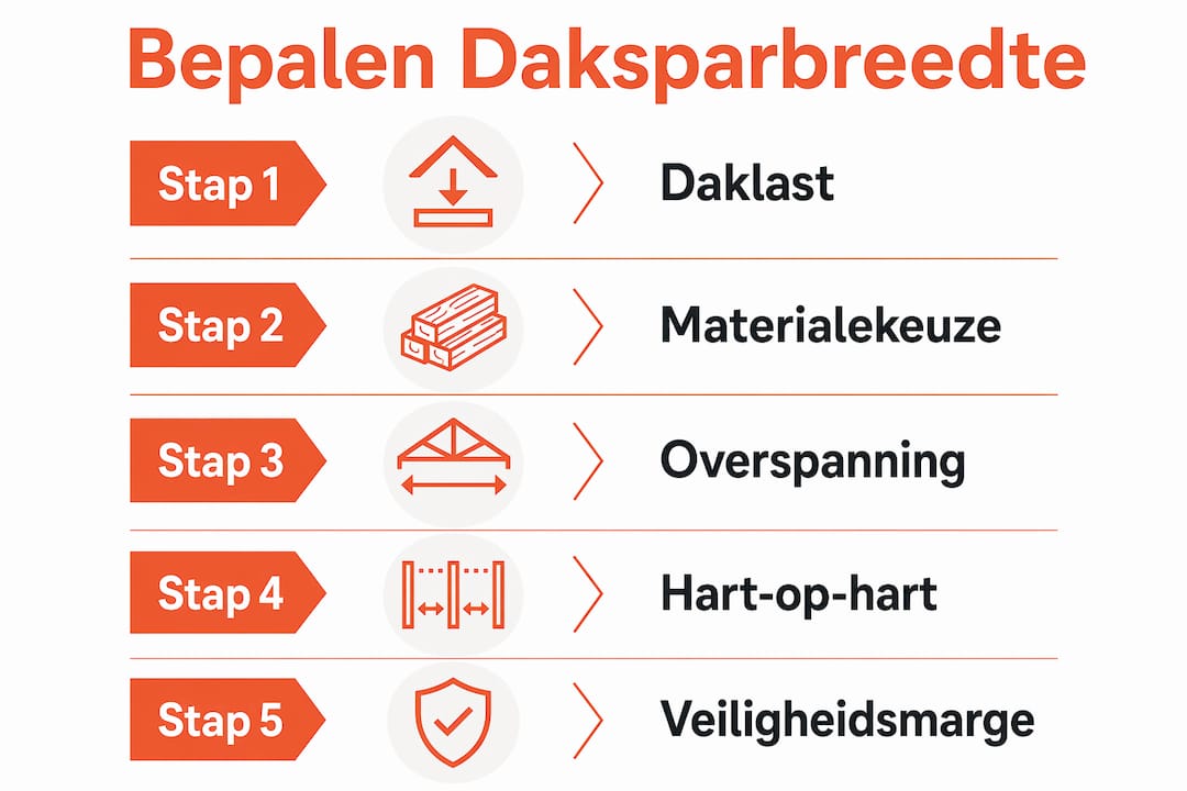 Infographic: zo bepaal je stap voor stap de juiste breedte van je daksparren