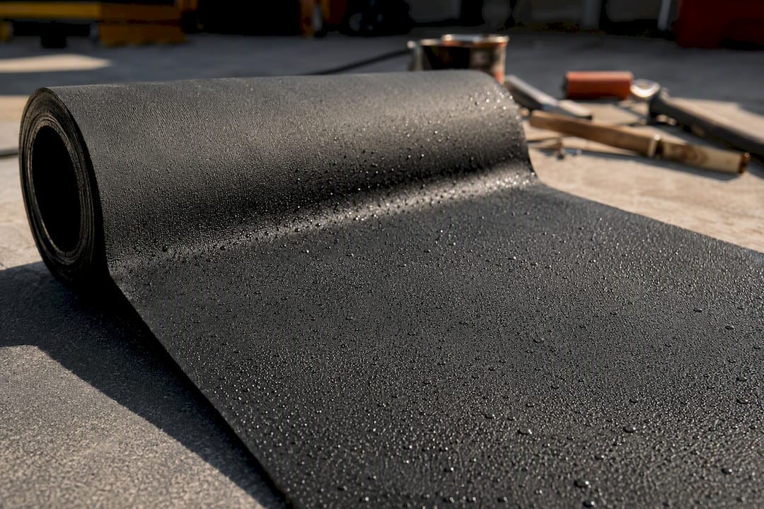 Gedetailleerd beeld van de flexibele structuur van een EPDM-folie