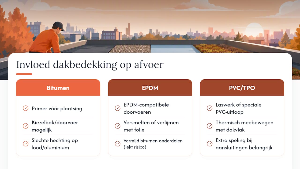 Welke invloed heeft de dakbedekking op de afvoerprestatie? — overview diagram