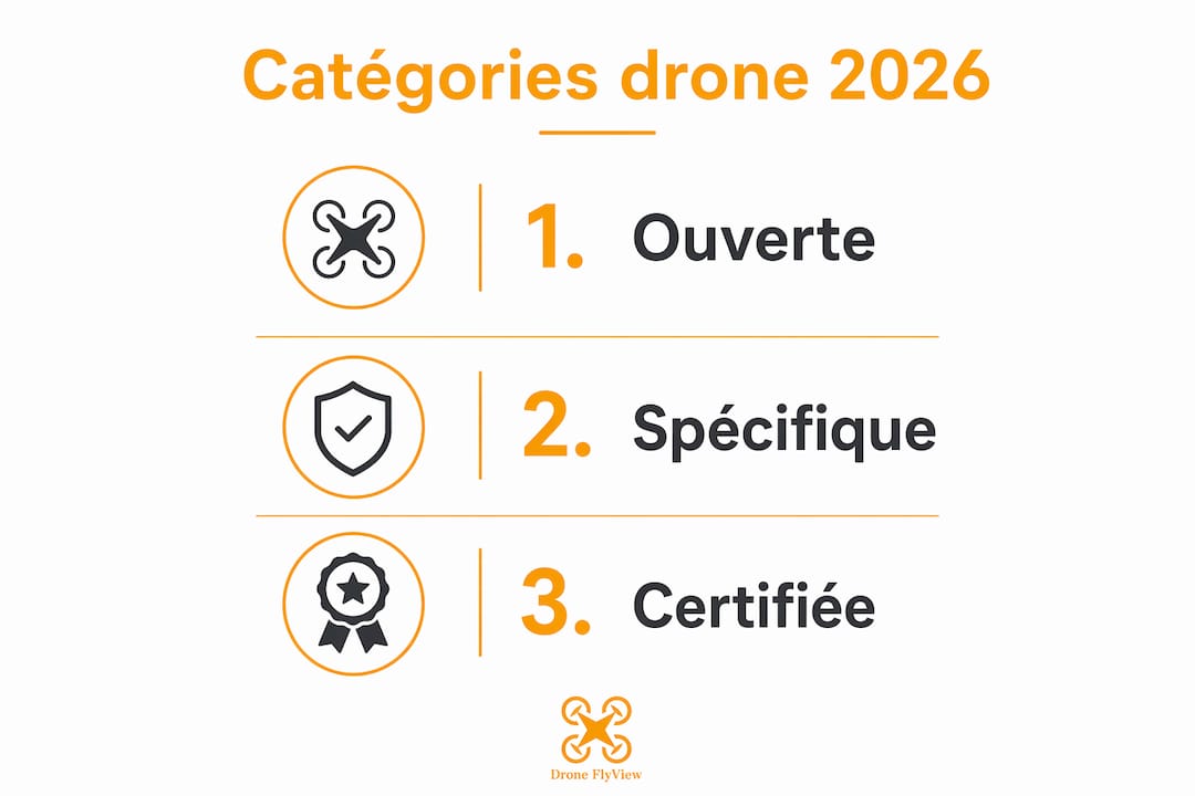 Découvrez en un coup d'œil les trois grandes catégories de drones prévues pour 2026 grâce à cette infographie.