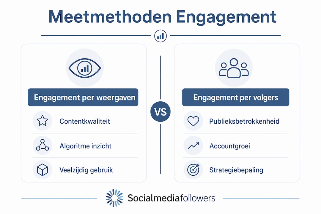 Infographic: twee manieren om de engagement rate op TikTok te berekenen vergeleken