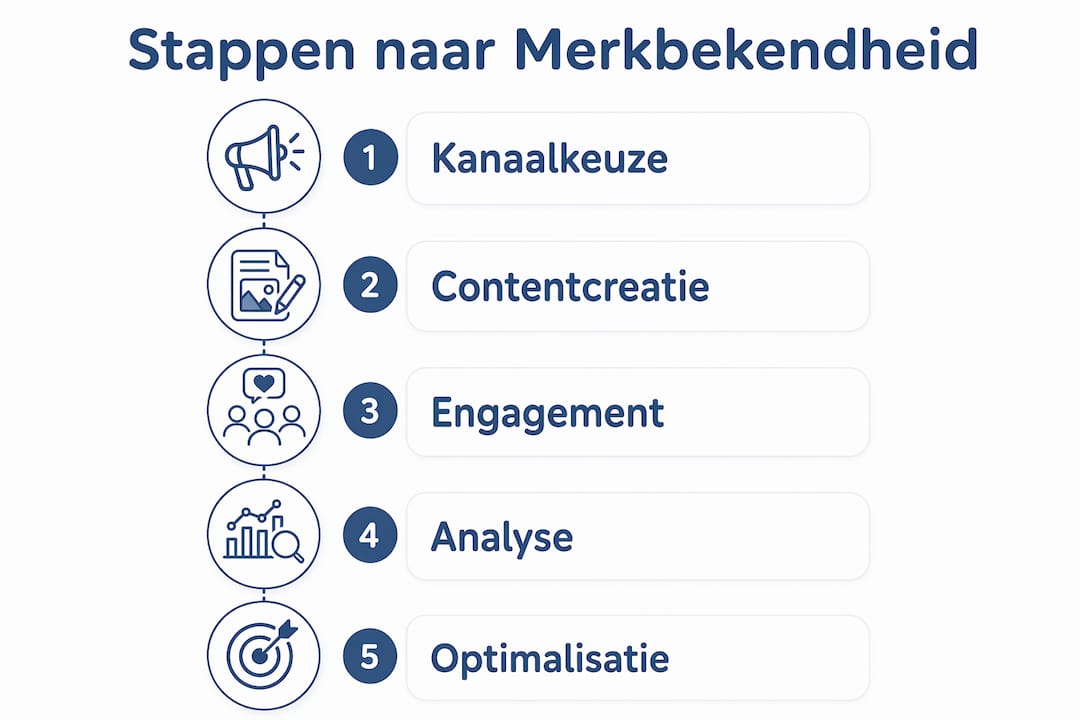 Infographic: stappenplan voor het vergroten van de naamsbekendheid van je merk