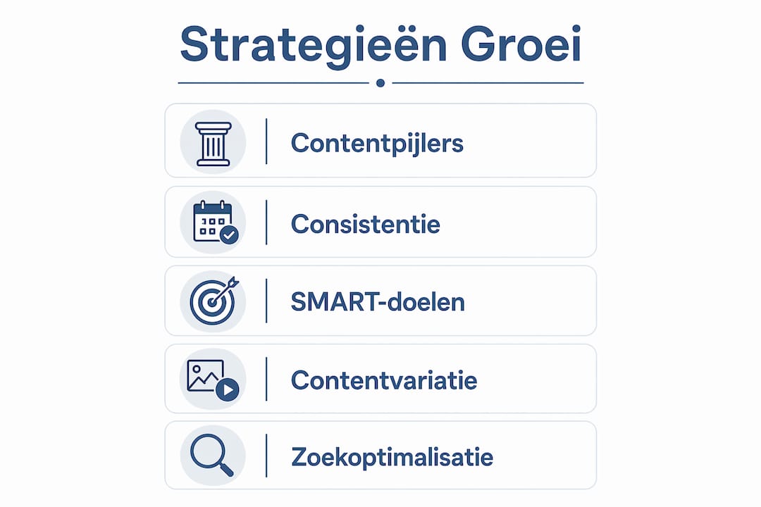 Infographic: stappenplan voor een succesvolle organische groeistrategie