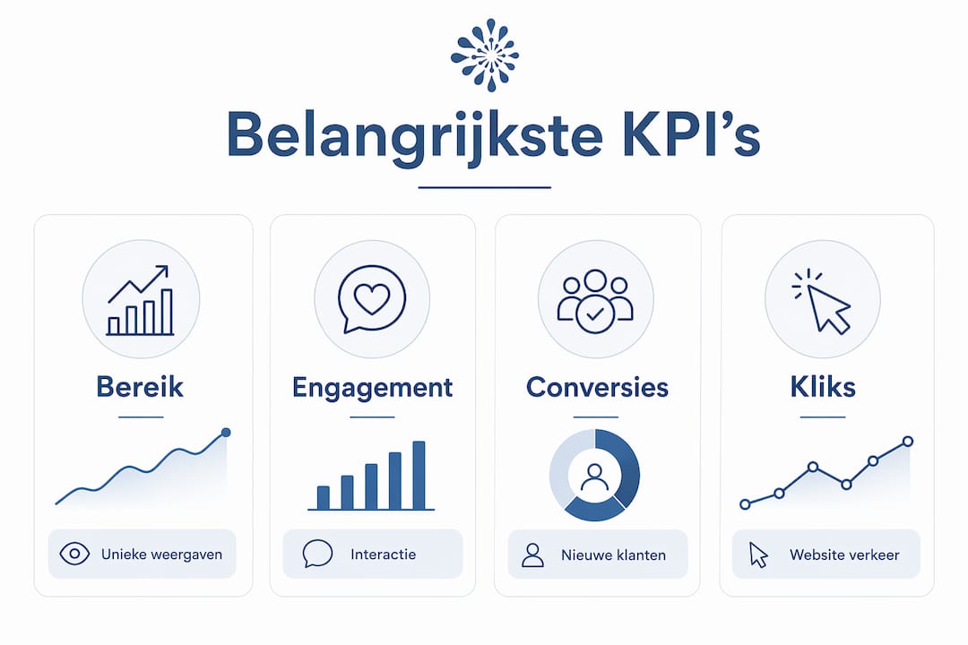 Overzicht van de belangrijkste social media prestaties in één infographic
