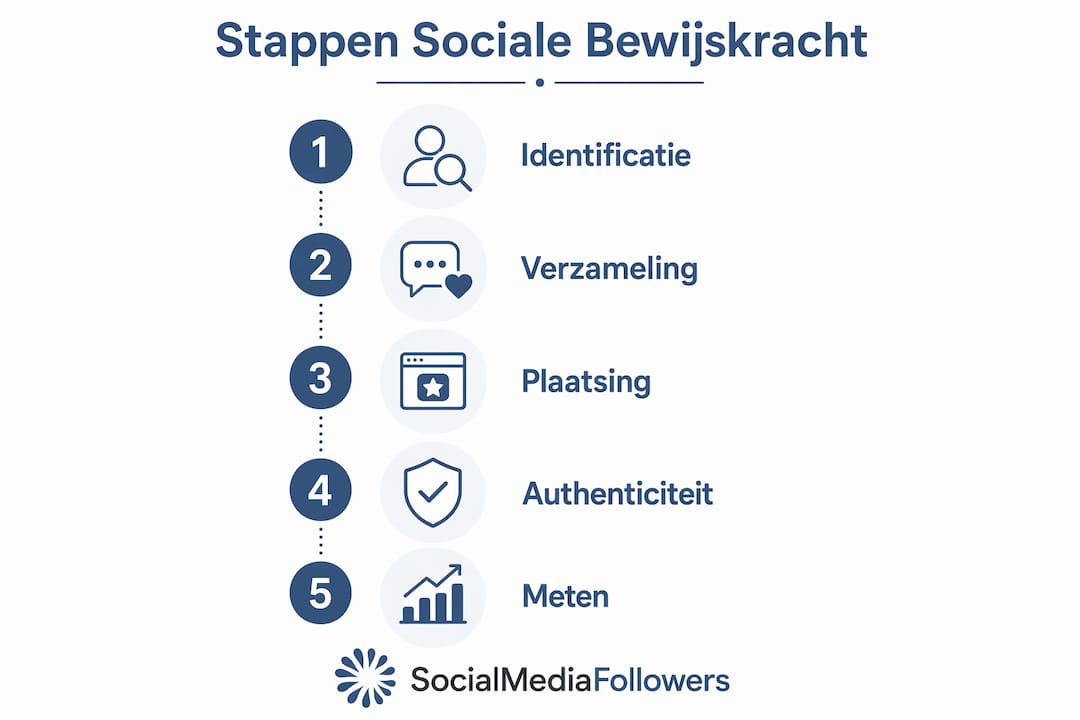 Infographic: vijf praktische stappen om sociale bewijskracht in je marketingstrategie toe te passen