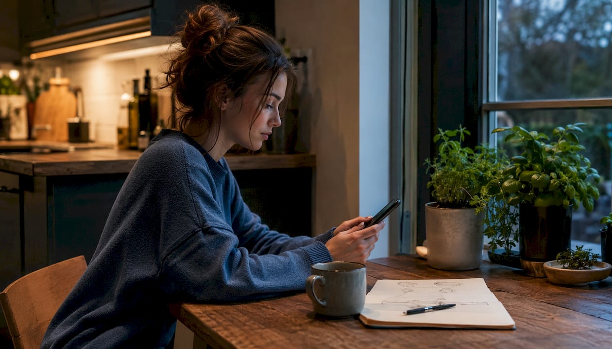 Iemand stelt de privacy-instellingen van Instagram in op zijn smartphone.