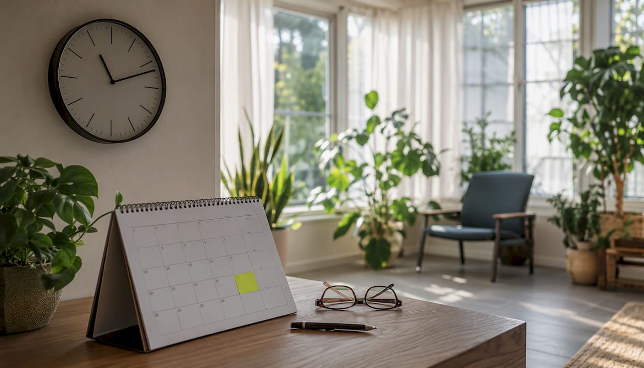 Clock and calendar showing sale deadline