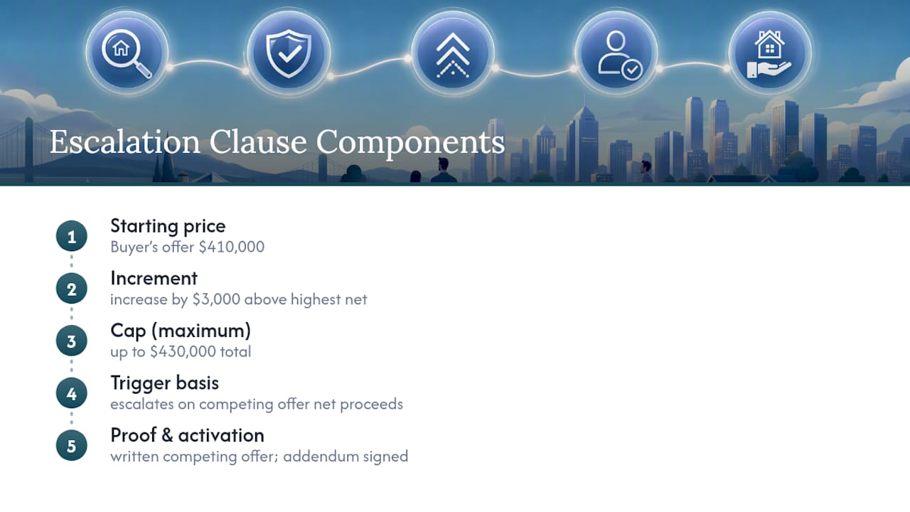 Four components of an escalation clause