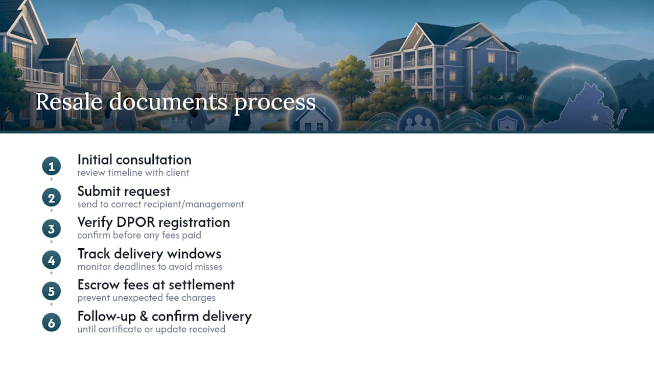 Get Hands-On Help With Your Virginia HOA Resale Documents — overview diagram