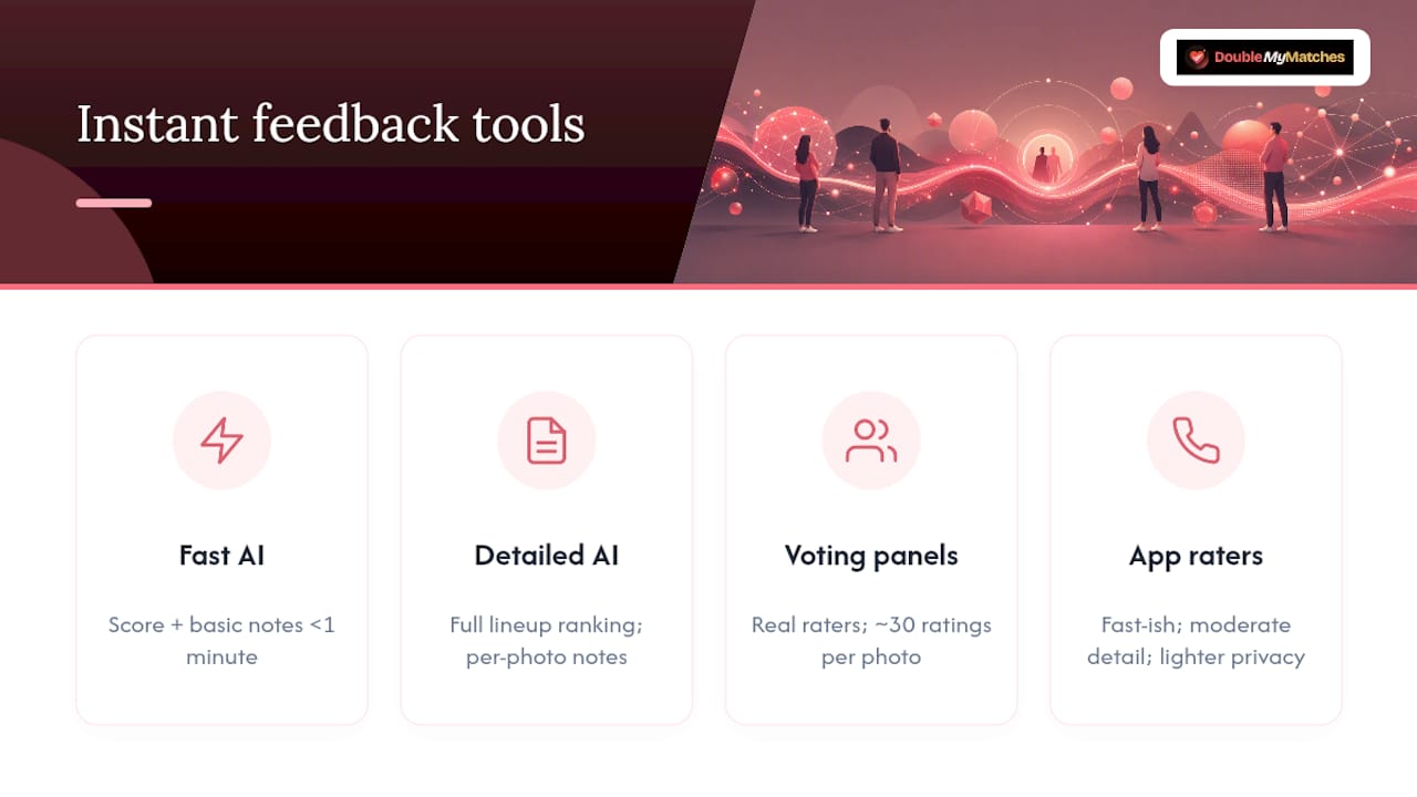 Comparison of four dating photo feedback tools