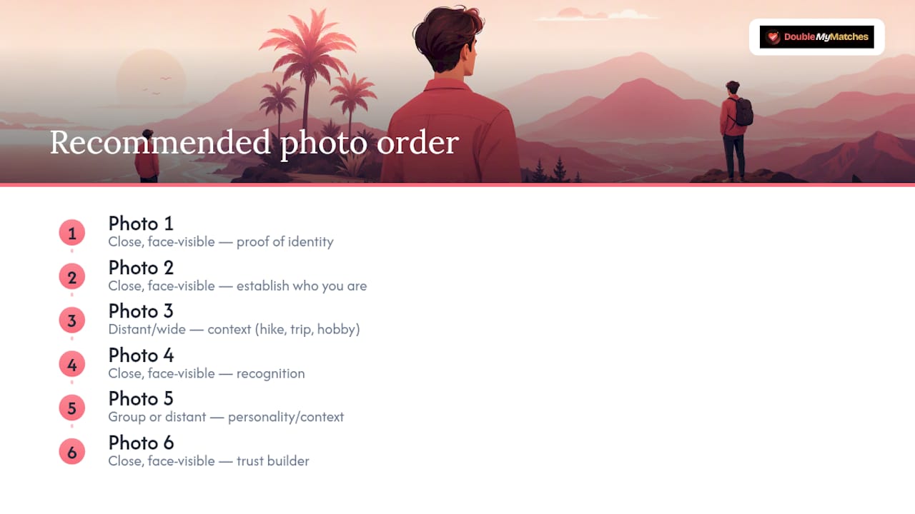 Recommended dating profile photo sequence