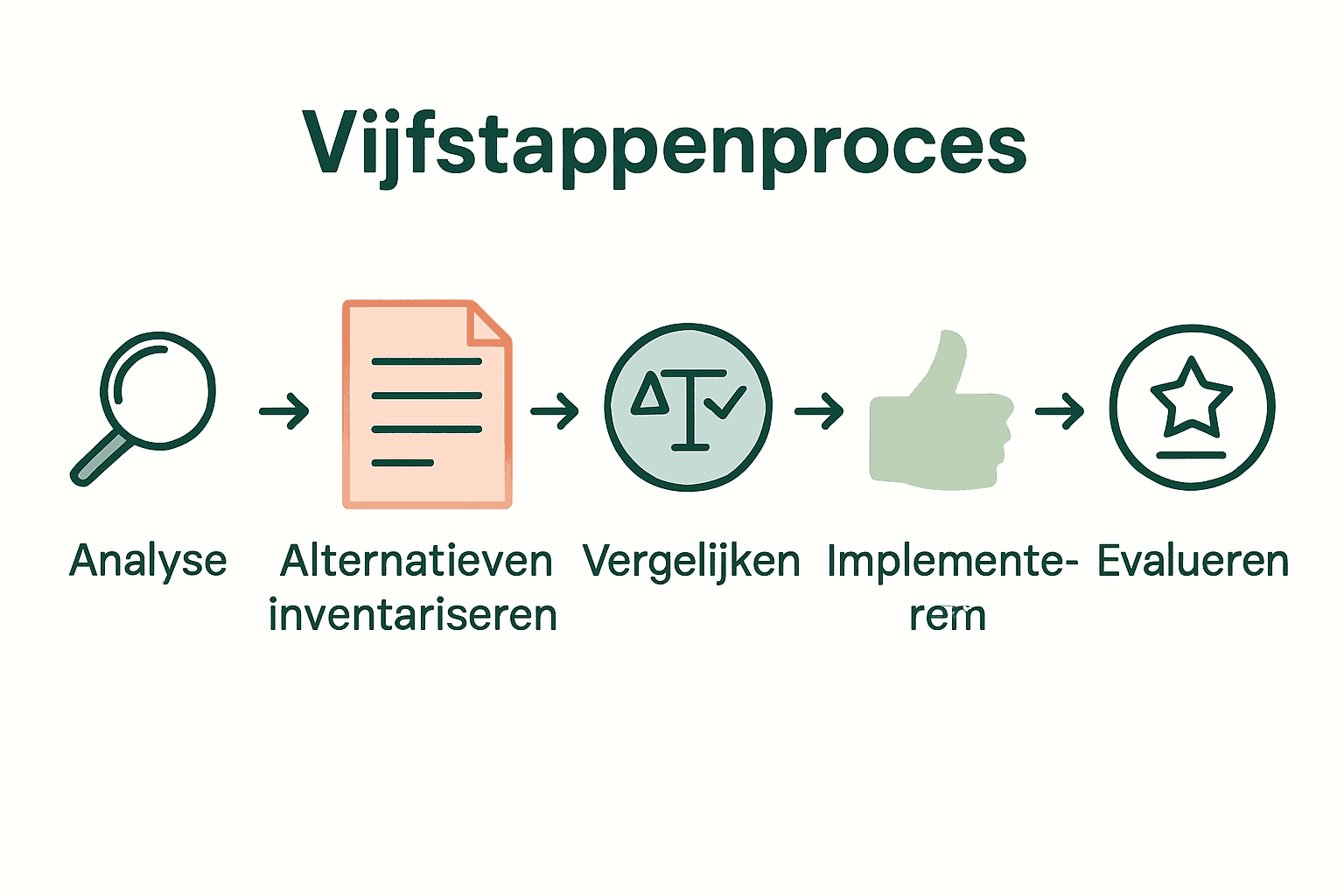 Infographic stappen duurzame alternatieven horeca