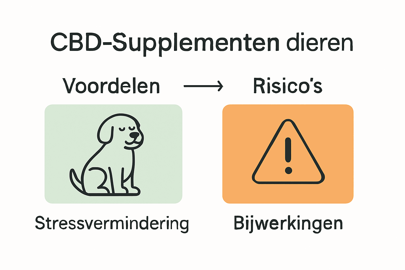 Vergelijking van voordelen en risico's CBD-supplementen bij dieren