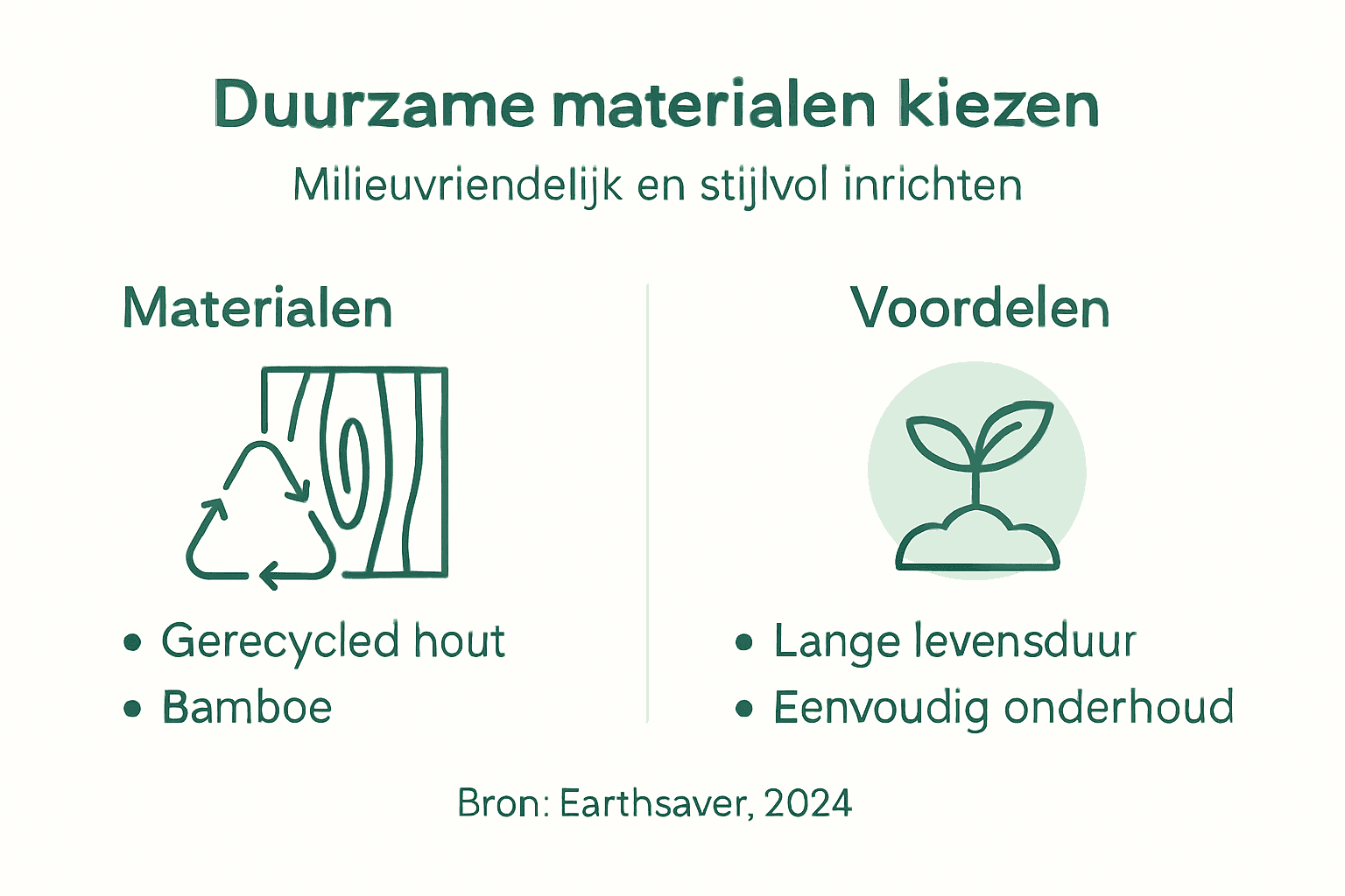 Infographic: een handig overzicht van duurzame materialen voor de horeca