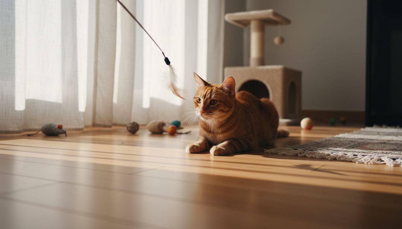 Een kat blijft scherp door actief te spelen en zo haar hersenen uit te dagen.