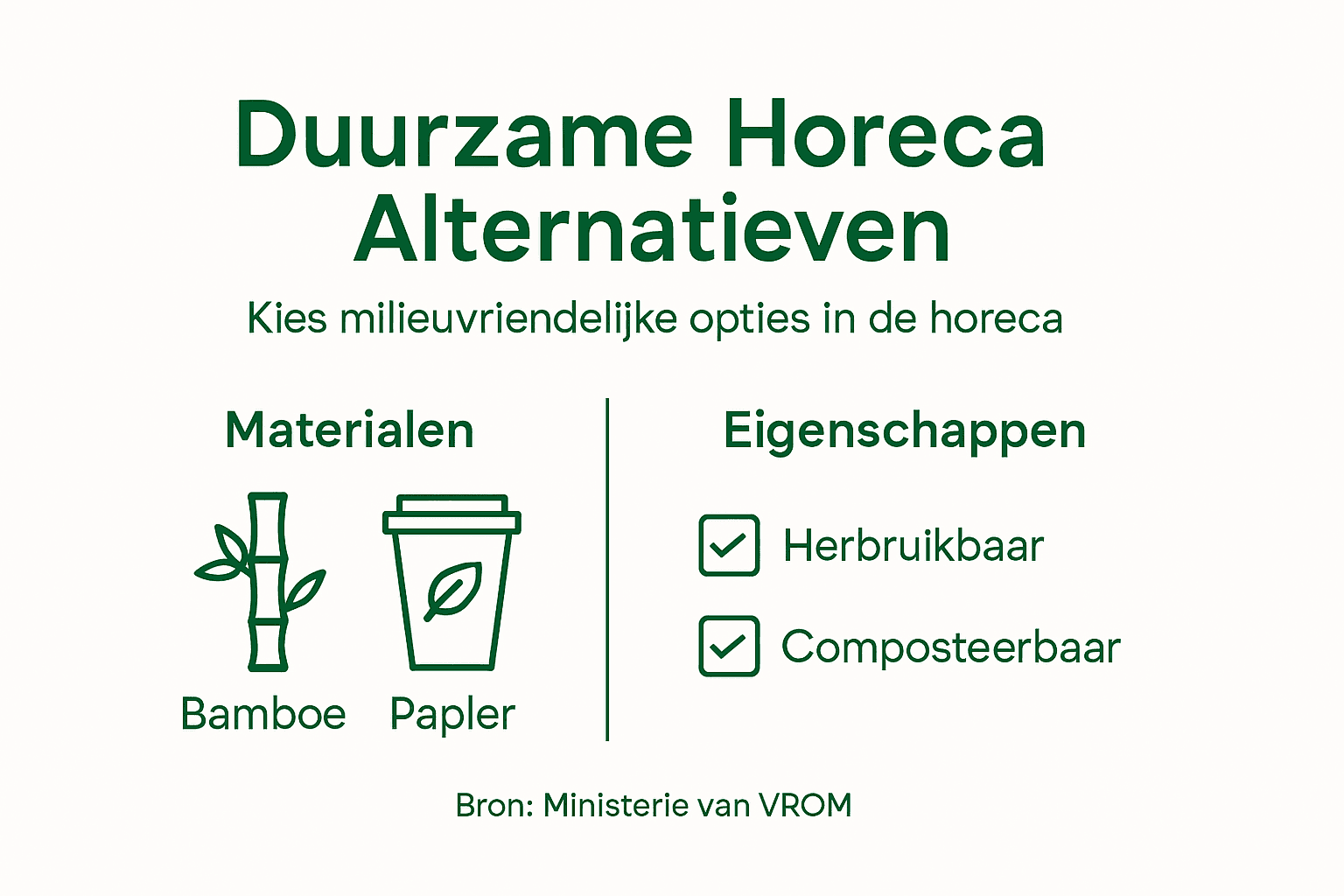 Infographic: duurzame keuzes voor de horeca