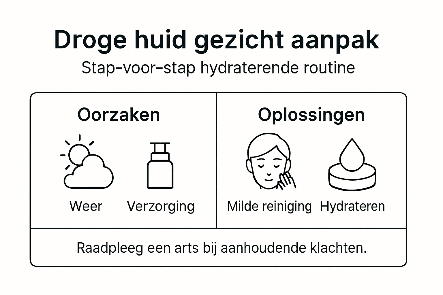 Infographic: zo ziet een verzorgingsroutine voor een droge gezichtshuid eruit