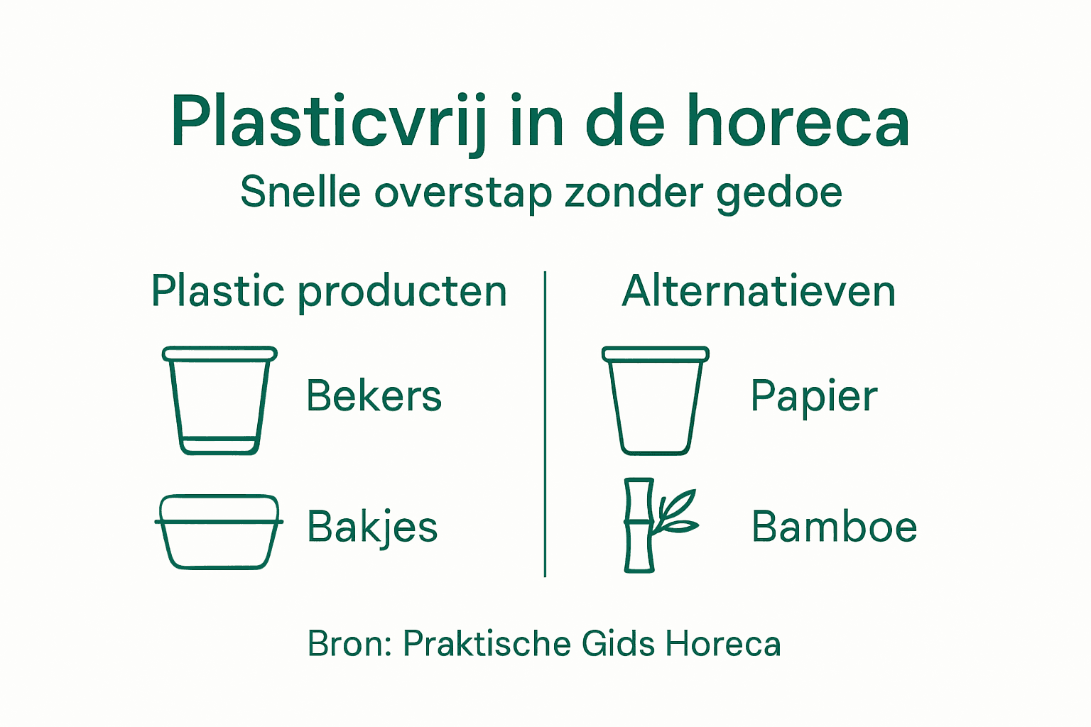 Infographic: duurzame alternatieven voor plastic in de horeca
