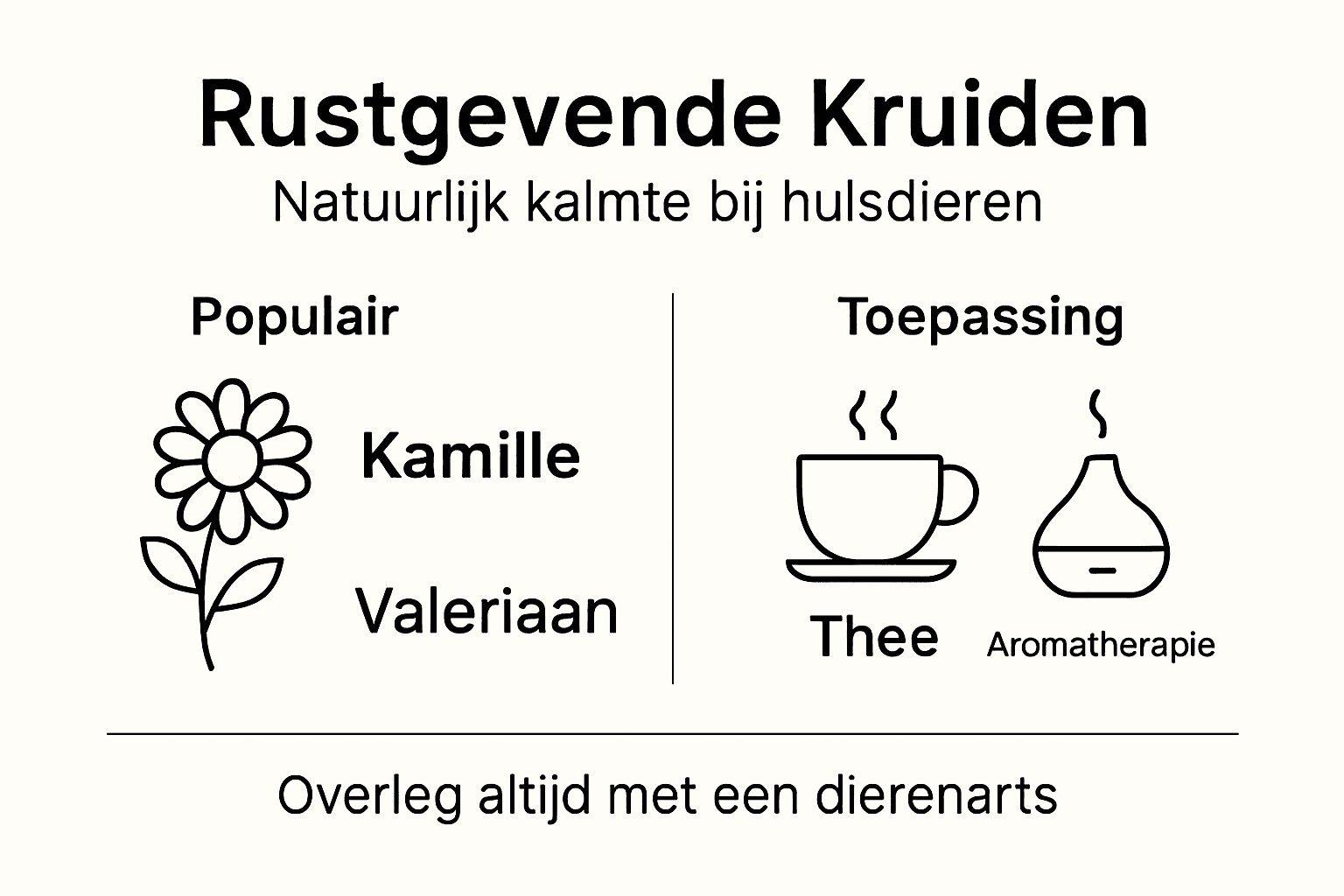Infographic: een handig overzicht van kalmerende kruiden voor huisdieren