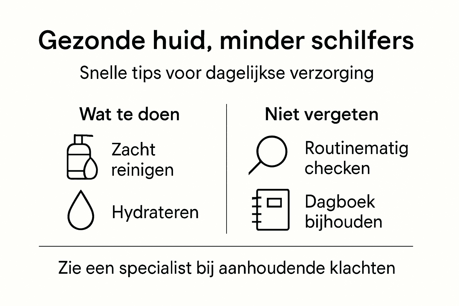 Infographic: zo pak je huidschilfers aan – stap voor stap verzorgingsroutine