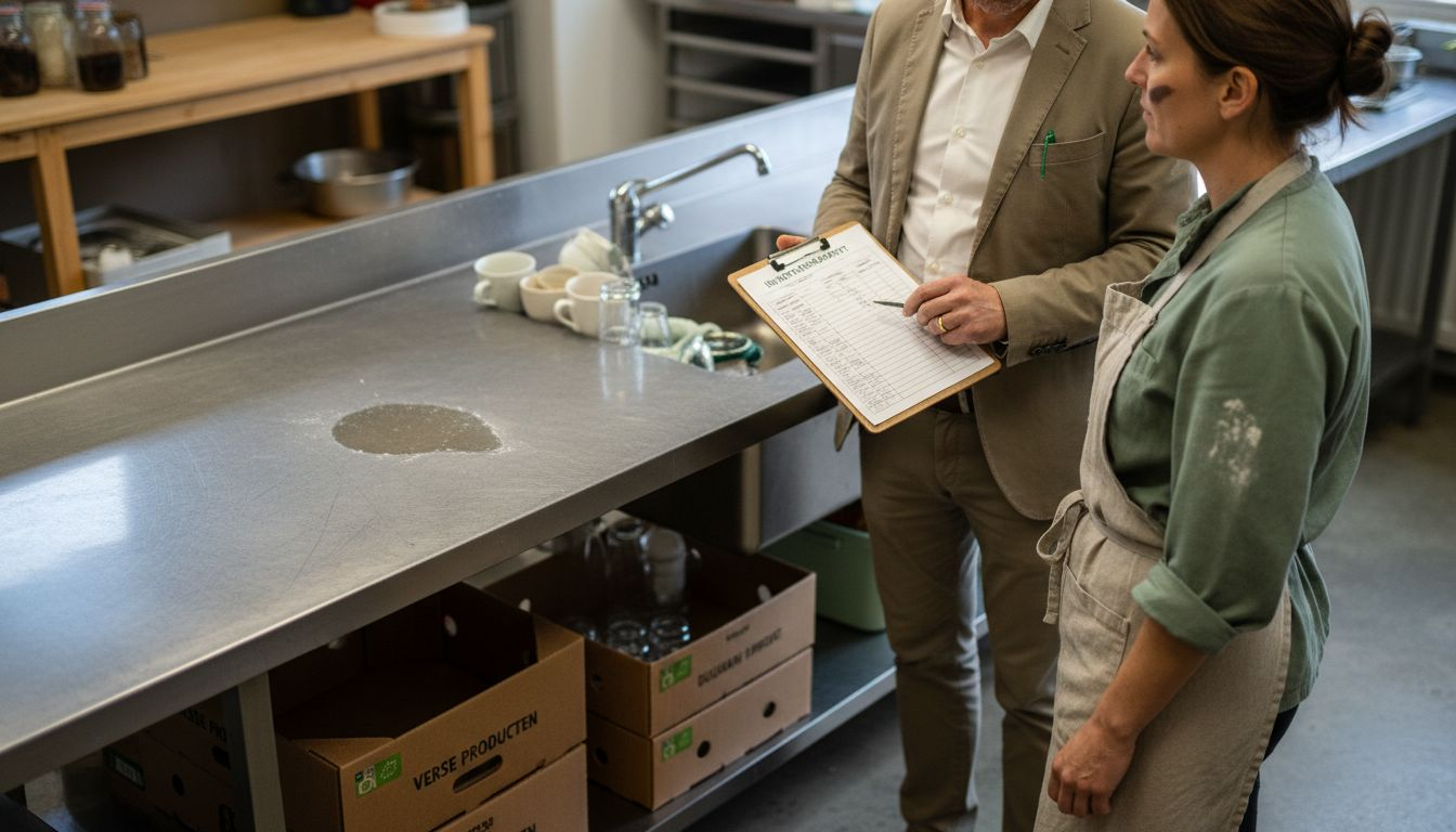 Keukencontrole voor duurzaamheidskeurmerk in de horeca