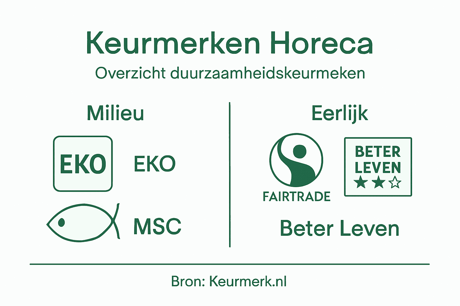 Overzicht van keurmerken binnen de horeca