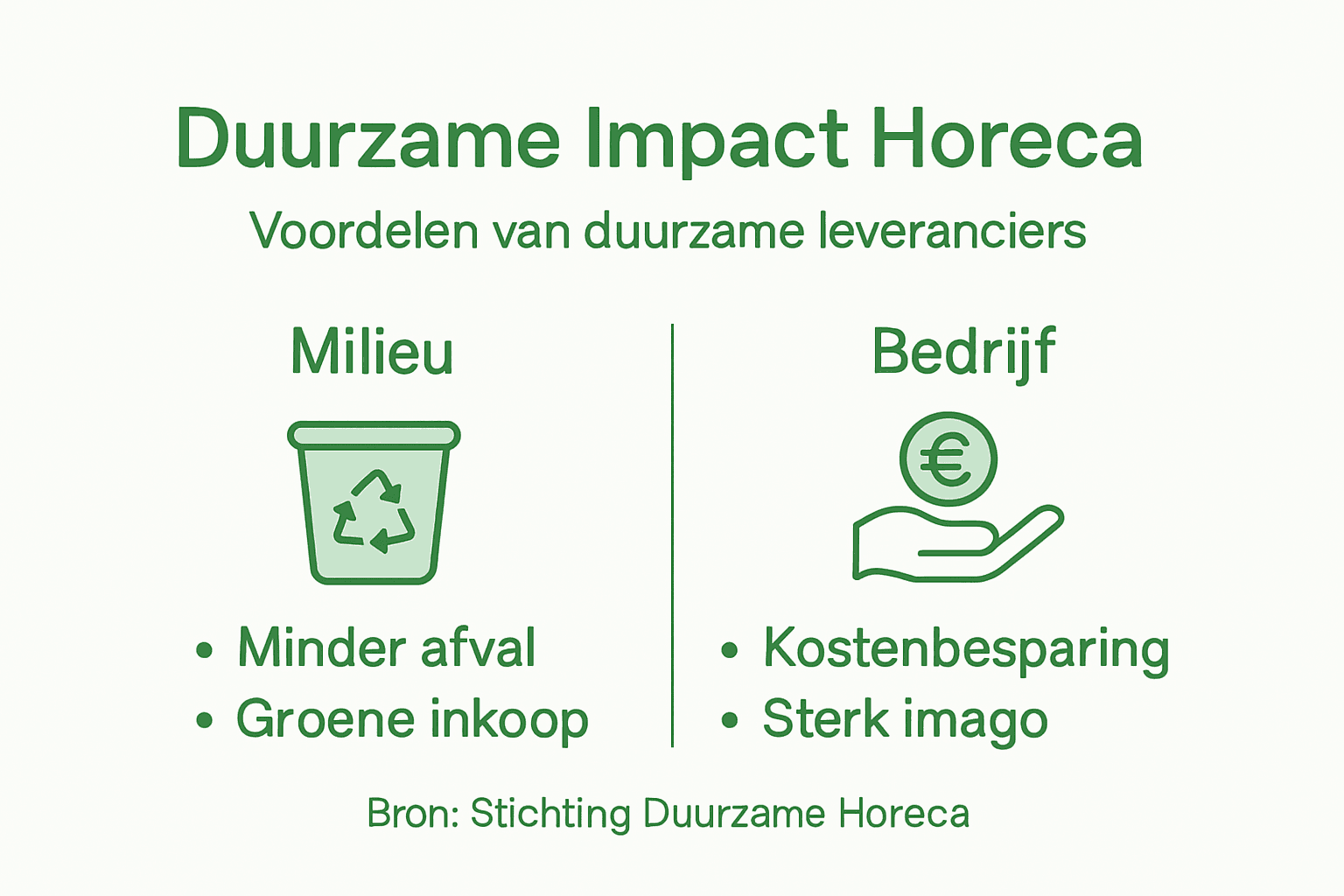 Infographic: de meerwaarde van duurzame leveranciers voor de horeca