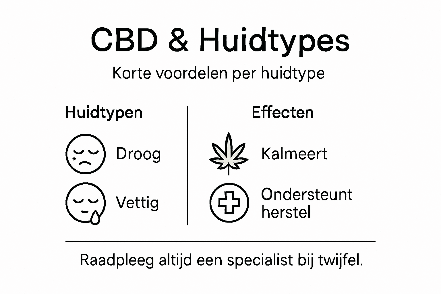 Infographic: Hoe werkt CBD voor verschillende huidtypes?