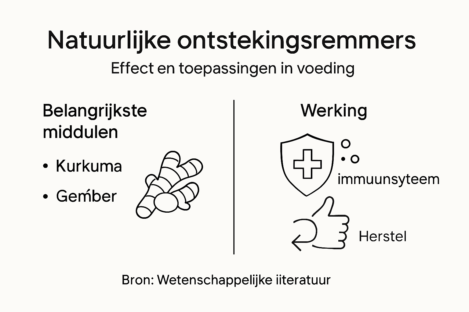 Infographic: zo werken natuurlijke ontstekingsremmers