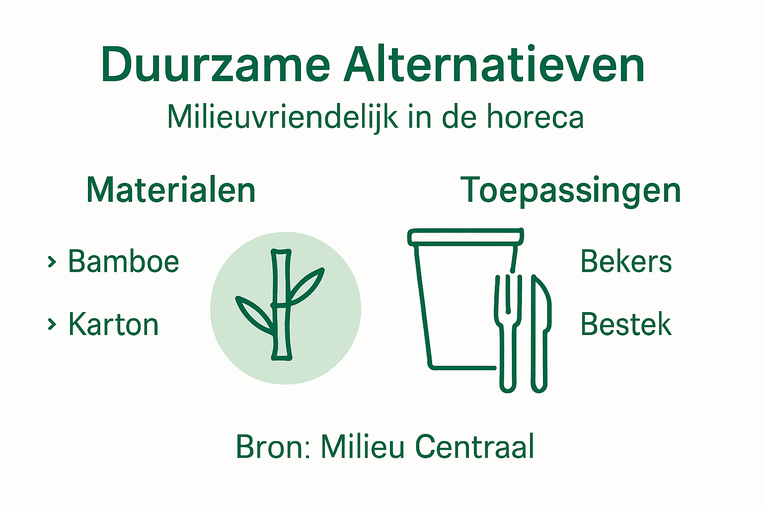 Overzicht van milieuvriendelijke alternatieven voor plastic in de horeca