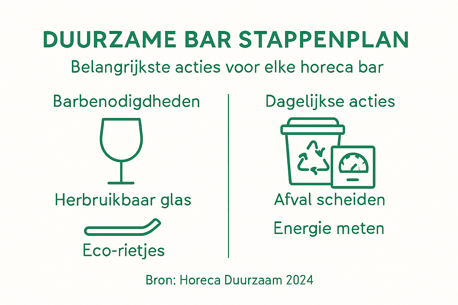 Infographic: de belangrijkste duurzame stappen voor in de horeca