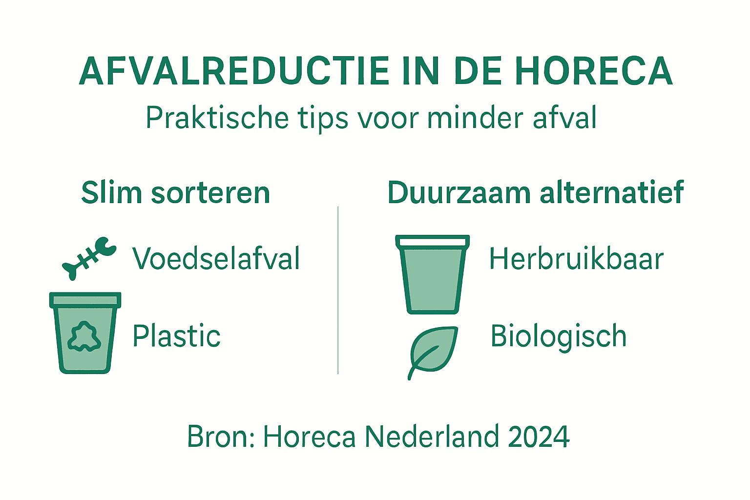 Overzicht: infographic over minder afval in de horeca