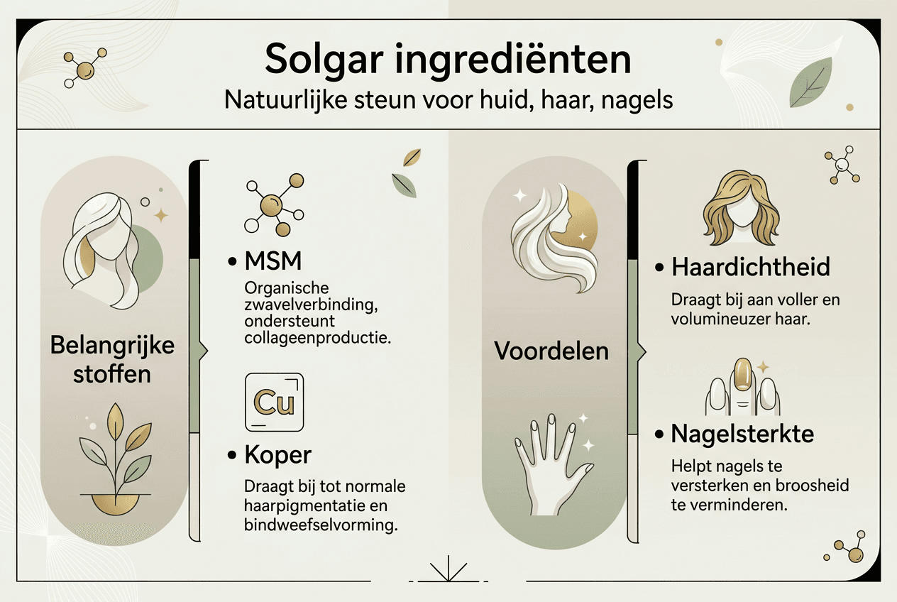 Overzicht: de belangrijkste ingrediënten van Solgar en hun voordelen op een rij