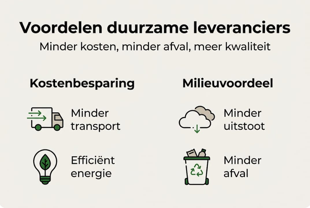Infographic: de pluspunten van duurzame leveranciers in de horeca
