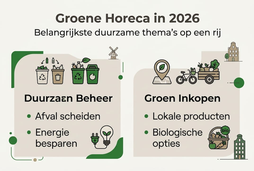 Infographic: Duurzaamheid in de horeca – de belangrijkste aandachtspunten op een rij