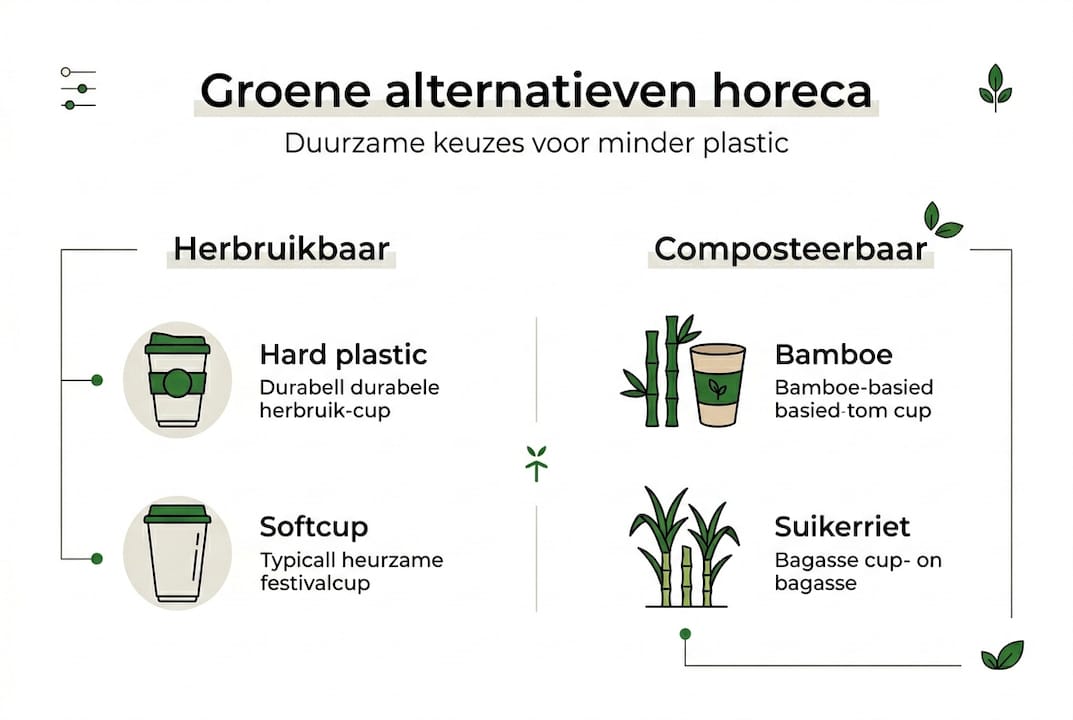 Infographic: milieuvriendelijke alternatieven voor plastic in de horeca
